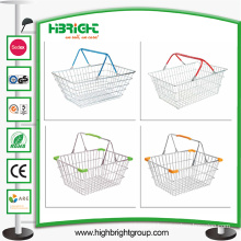 Stackable Metal Wire Hand Shopping Basket
